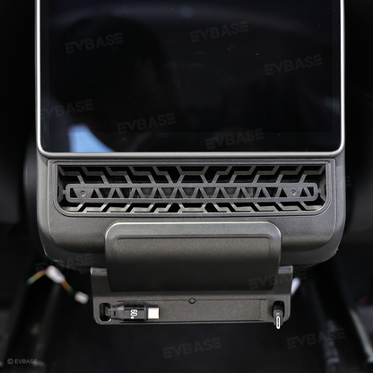 Model Y Juniper/ 3 Highland Rear Vent Expansion Dock 2.0 with Retractable Fast Charging Cables & Aromatherapy &  Air Vent Cover for Tesla