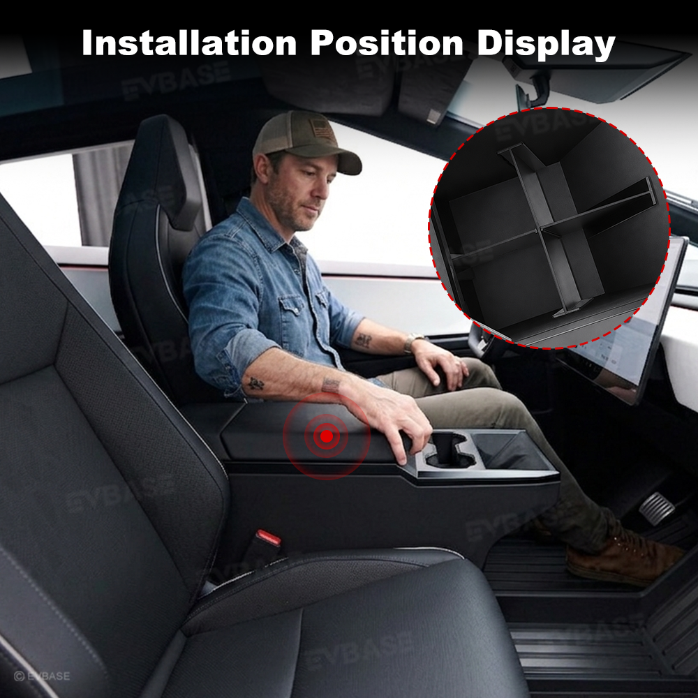 Cybertruck Armrest Storage Box Divider Armrest Section Divider Organizer