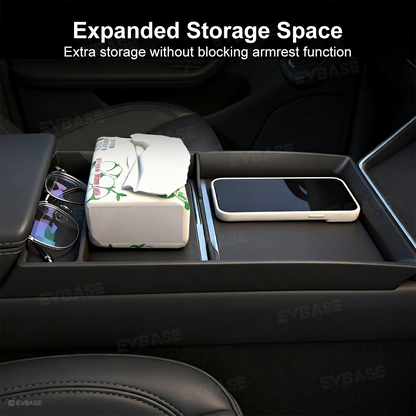 Model Y Juniper/ 3 Highland Center Console Tray TPE Organizer Interior Storage Accessories