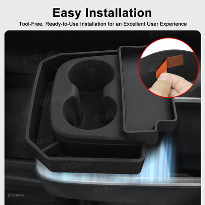 Model Y Juniper Standard Silicone Cup Holder Organizer Anti-Rattle Center Console Storage Organizer Tray