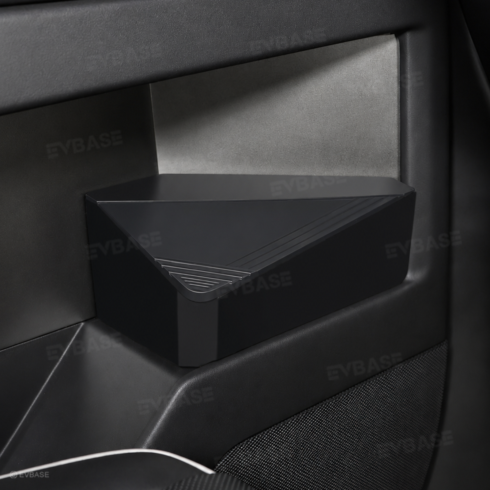 Cybertruck Door Organizer Tray with Lid Hidden Silicone Storage Box Waterproof Anti-Slip Door Pocket Insert