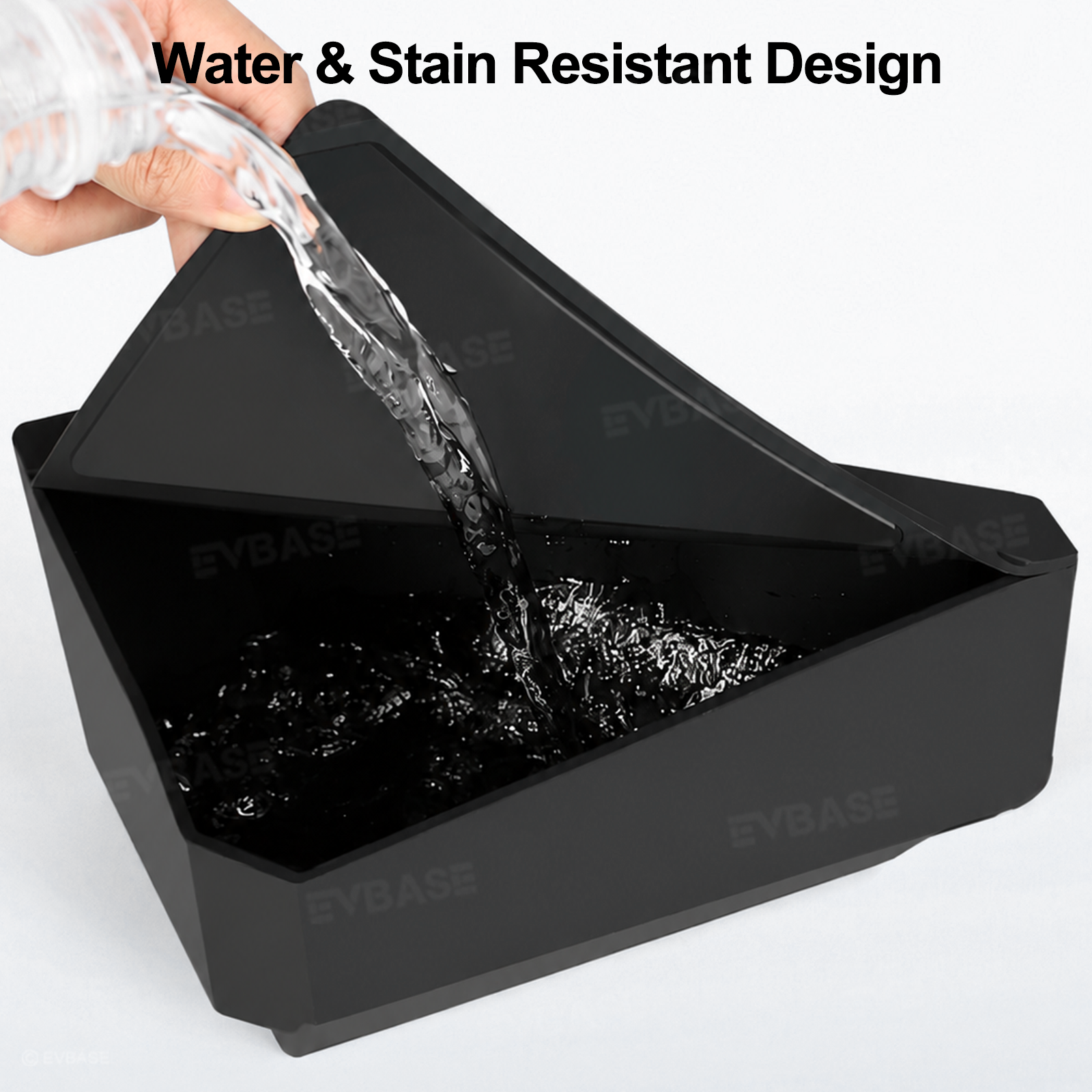 Cybertruck Door Organizer Tray with Lid Hidden Silicone Storage Box Waterproof Anti-Slip Door Pocket Insert