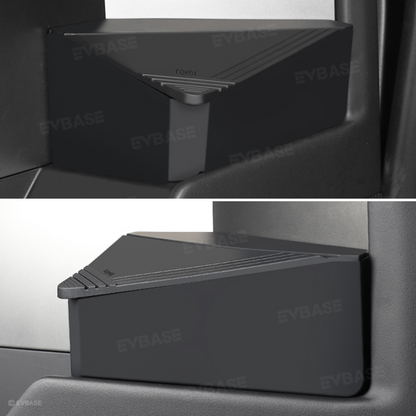 Cybertruck Door Organizer Tray with Lid Hidden Silicone Storage Box Waterproof Anti-Slip Door Pocket Insert