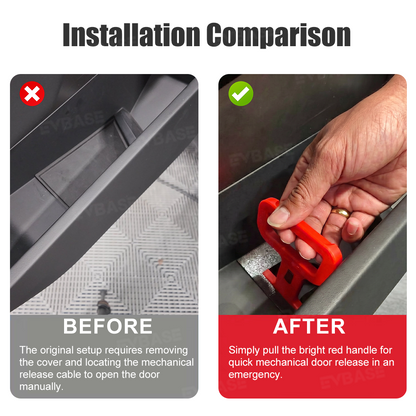 Cybertruck Rear Emergency Door Release Handles Safety Emergency Escape Pull Tabs