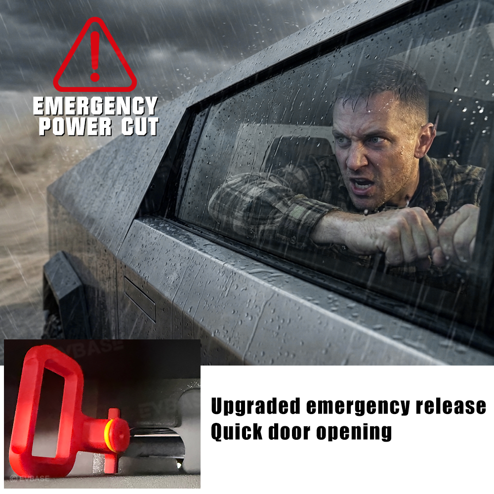 Cybertruck Rear Emergency Door Release Handles Safety Emergency Escape Pull Tabs