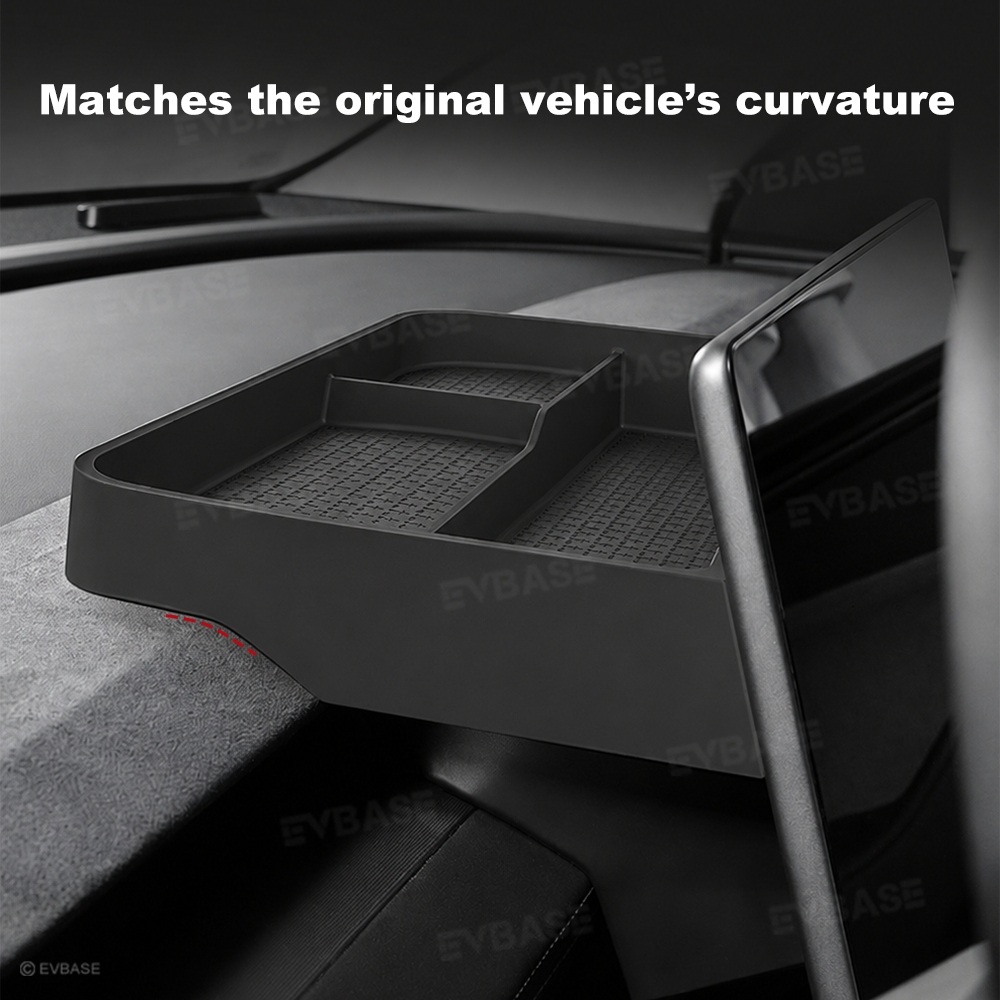 Model Y Juniper/ 3 Highland Dashboard Organizer Dual-Layer Behind-Screen Storage Tray with Non-Slip Design