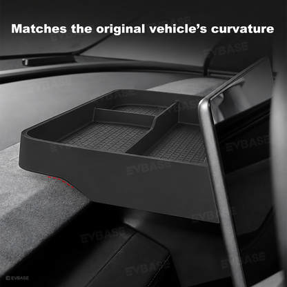 Model Y Juniper/ 3 Highland Dashboard Organizer Dual-Layer Behind-Screen Storage Tray with Non-Slip Design