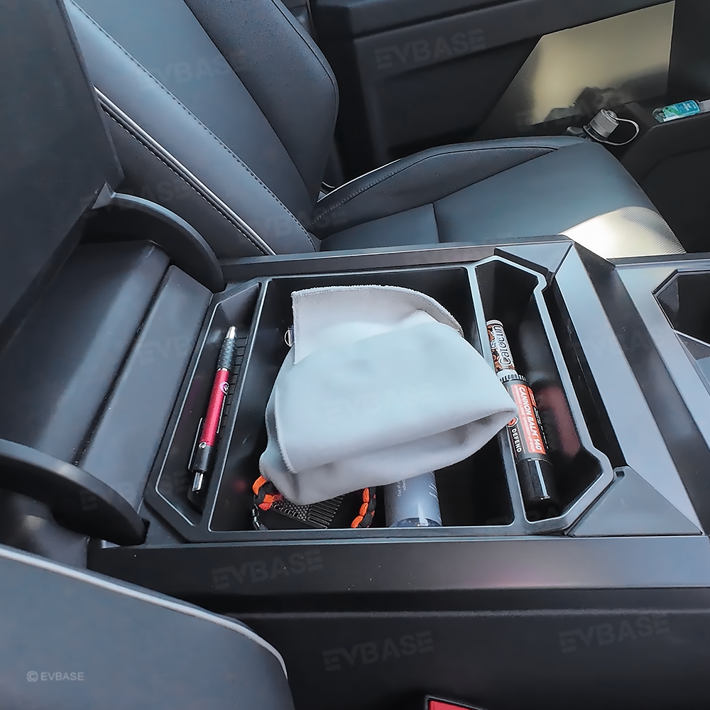 Tesla Cybertruck Armrest Organizer ABS Center Console Storage Box Tray