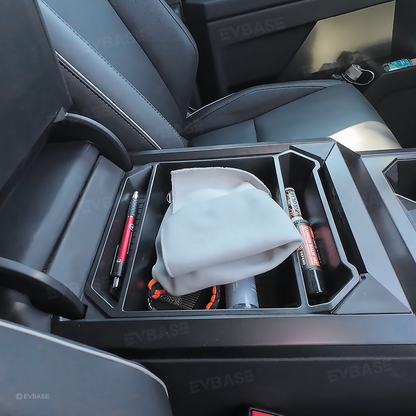 Tesla Cybertruck Armrest Organizer ABS Center Console Storage Box Tray