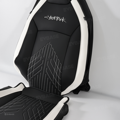 Tesla Cybertruck Custom Seat Covers NAPPA Leather Seat Protector All Set Gen 3.0 With Musk's Rocket Spirit