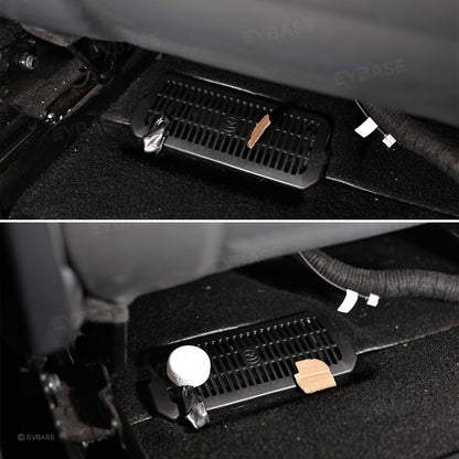 Model 3 Highland Radiator Grille Mesh Insert & Air Intake Vent Cover & Under-Seat Air Vent Cover Backseat Air Flow Outlet Protector