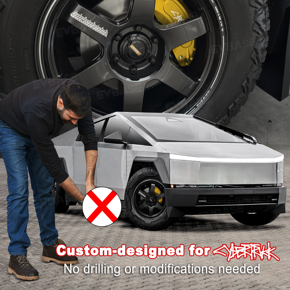 EVBASE Tesla Cybertruck Brake Caliper Cover Set Wheel Hub Front Rear Caliper Protector