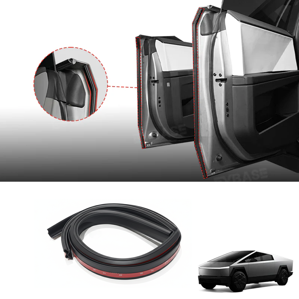 Tesla Cybertruck Door Seal Strip Anti-Collision Protector Shock Absorber Edge Guards 4PCS