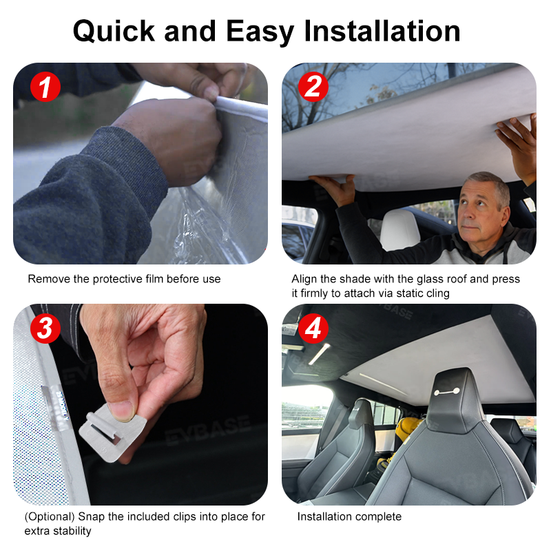 Tesla Cybertruck Sunroof Sunshade Foldable Glass Roof Sun Visor Heat Insulation Top Window