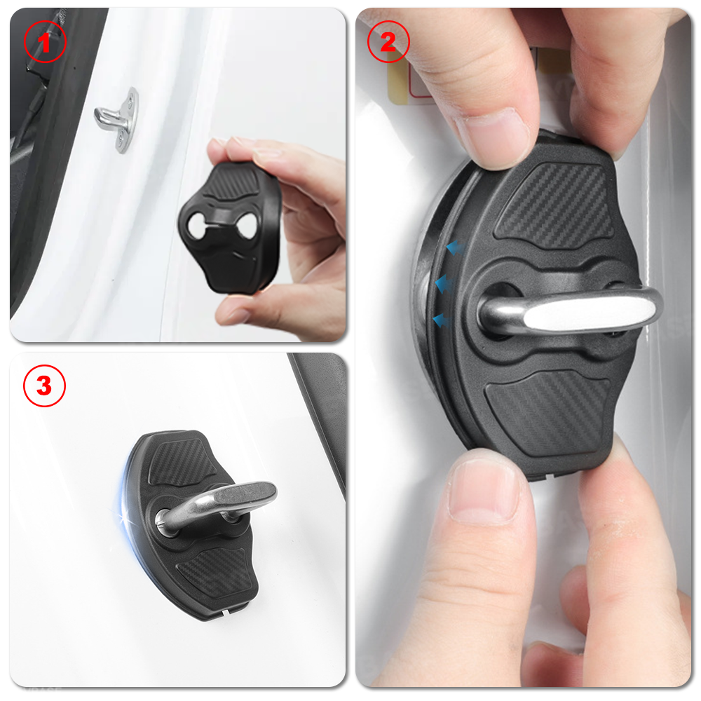 Door Lock Cover Model Y Juniper ABS Door Latch Cover Protector For Tesla