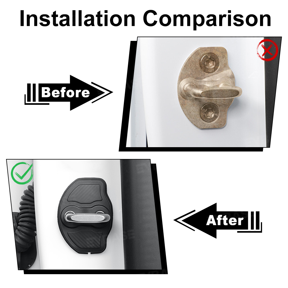 Door Lock Cover Model Y Juniper ABS Door Latch Cover Protector For Tesla