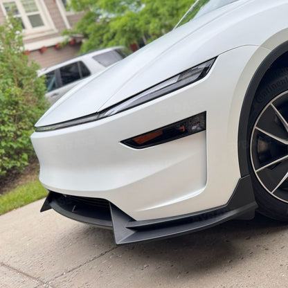 Tesla Front Lip For Model Y Juniper V Style Front Splitter ABS Front Apron Body Kit
