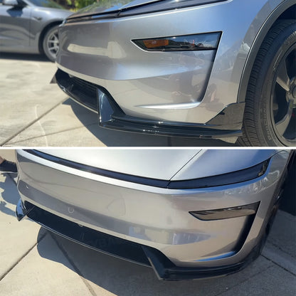 Tesla Front Lip For Model Y Juniper V Style Front Splitter ABS Front Apron Body Kit