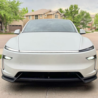 Tesla Front Lip For Model Y Juniper V Style Front Splitter ABS Front Apron Body Kit
