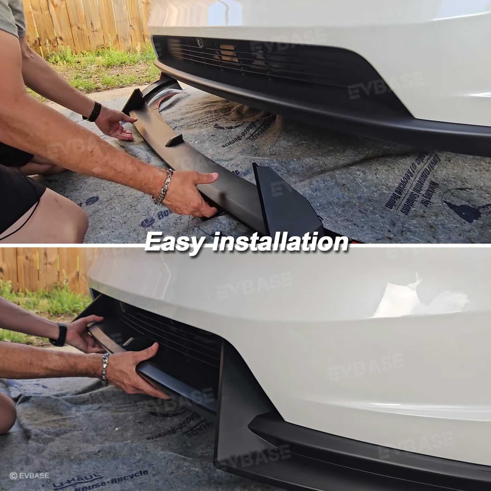 Tesla Front Lip For Model Y Juniper V Style Front Splitter ABS Front Apron Body Kit