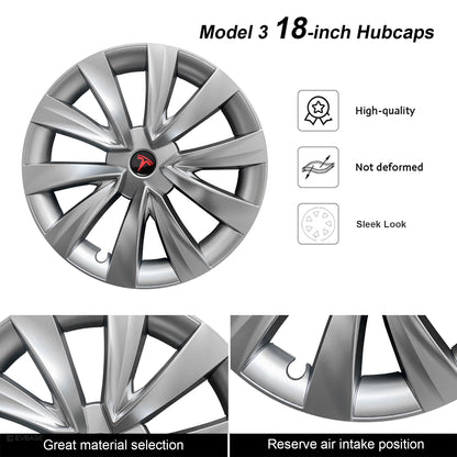 Tesla Model 3 Wheel Covers 18inch Model 3 Hub Caps Inspired by Model 3 Sport Wheels  2021-2023.10