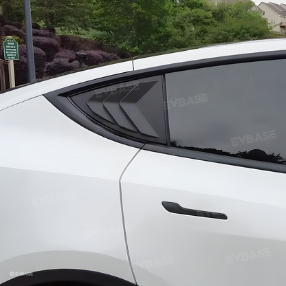 Tesla Model 3 Y Rear Side Window Louvers Air Vent Scoop Louvers Covers 2pcs