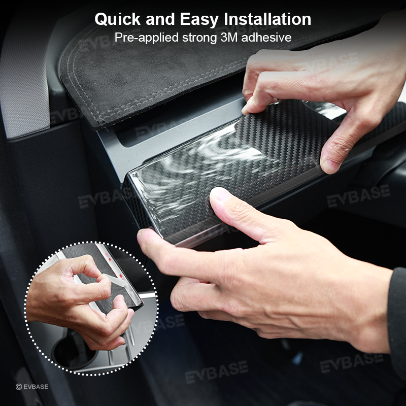 Model Y Dashboard Cover Real Carbon Fiber Center Console Trim Panel for Tesla