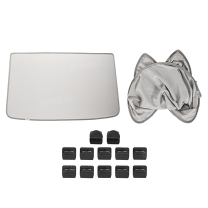 Tesla Model Y Juniper Glass Roof Sunshade Ice Crystal Sunroof Shade Foldable Sun Visor