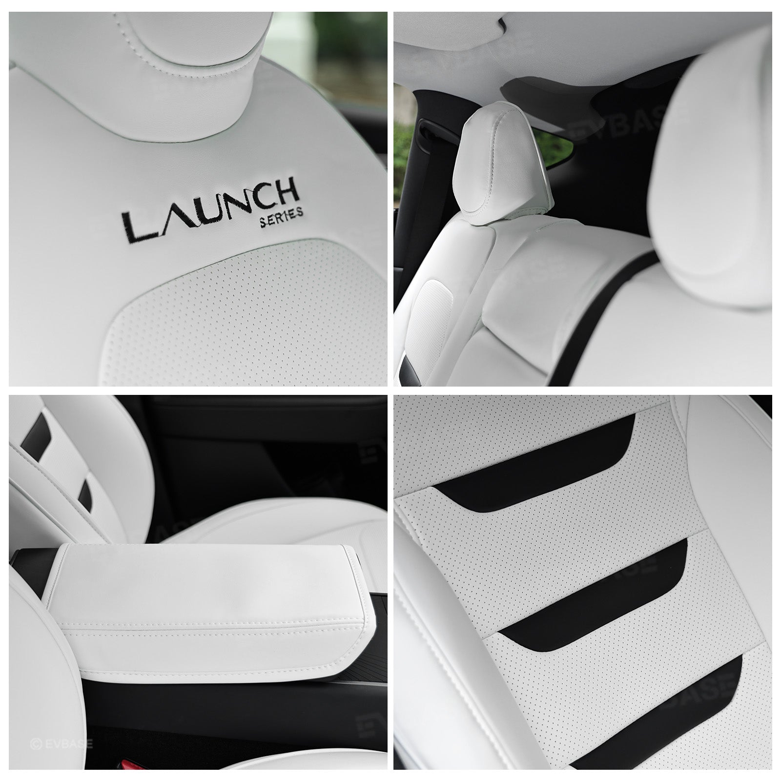 Tesla Seat Cover Model Y Juniper NAPPA Leather Full Coverage Seat Protector WIth Launch Logo