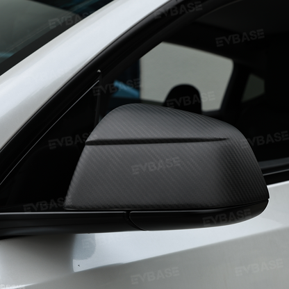 Tesla Side Mirror Covers for Model Y Juniper Real Carbon Fiber Side View Mirror Overlays Exterior Mods