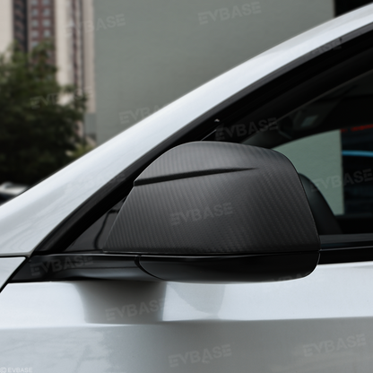 Tesla Side Mirror Covers for Model Y Juniper Real Carbon Fiber Side View Mirror Overlays Exterior Mods