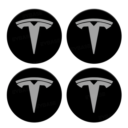 Tesla Logo Model 3 Y Wheel Hub Caps Center Cover Logo 4PCS