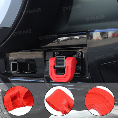 Tow Hook Cover for Hummer EV Front Rear Bumper Performance Red D-ring Recovery Hook 3PCS