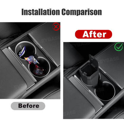 Trash Can Storage Bin with Lid Inspired by Cybertruck for Tesla Model Y/3/X/S/Cybertruck