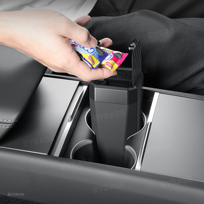 Trash Can Storage Bin with Lid Inspired by Cybertruck for Tesla Model Y/3/X/S/Cybertruck