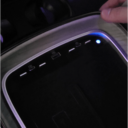 Upgraded Wireless Charger 2.0 for Rivian R1S/R1T Center Console Armrest Dual Phone Charging Pad with Ambient Lighting