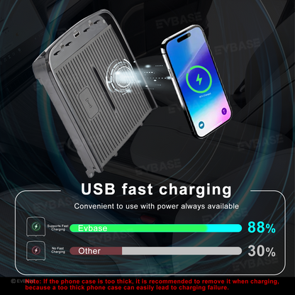 Upgraded Wireless Charger 2.0 for Rivian R1S/R1T Center Console Armrest Dual Phone Charging Pad with Ambient Lighting