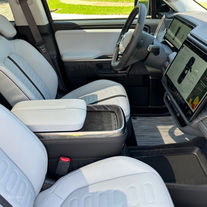 Upgraded Wireless Charger 2.0 for Rivian R1S/R1T Center Console Armrest Dual Phone Charging Pad with Ambient Lighting