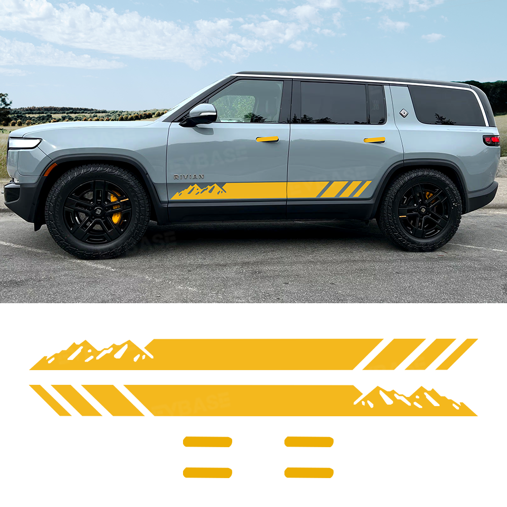 Vinyl Wrap for Rivian R1S Off-Road Style Double-Sided Vinyl Sticker Decals Graphics