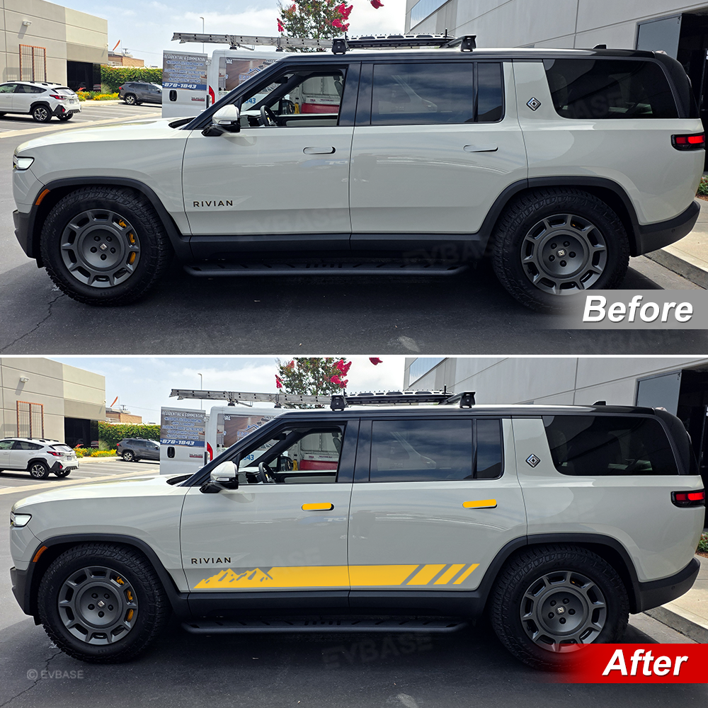 Vinyl Wrap for Rivian R1S Off-Road Style Double-Sided Vinyl Sticker Decals Graphics