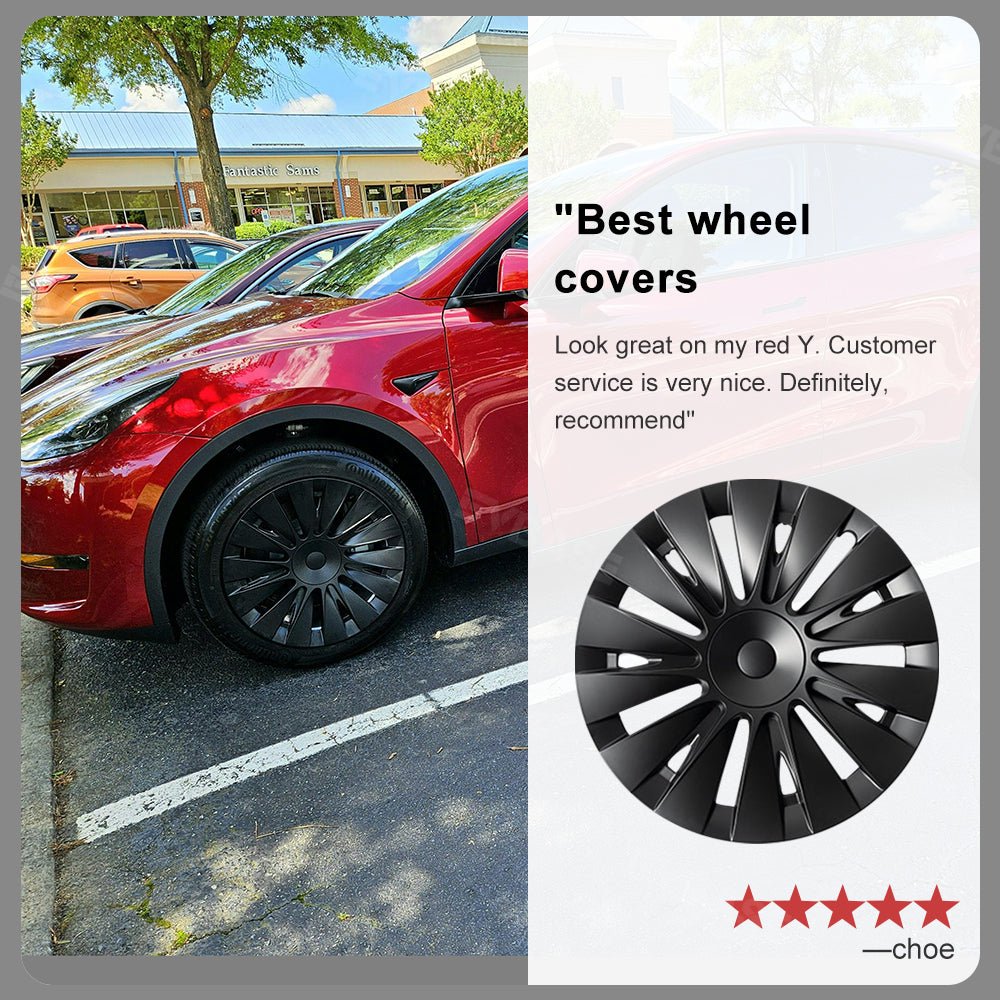Model Y Gemini Wheels Caps 4PCS Sleek Matte 19-Inch Induction Wheel Covers for Tesla