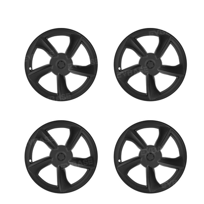 Wheel Covers for Model Y Juniper 19’’ Crossflow Wheels OEM-Style Black Wheel Caps 4PCS
