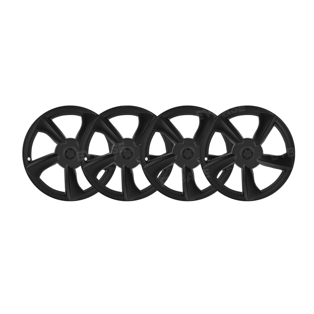 Wheel Covers for Model Y Juniper 19’’ Crossflow Wheels OEM-Style Black Wheel Caps 4PCS