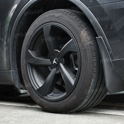 Wheel Covers for Model Y Juniper 19’’ Crossflow Wheels OEM-Style Black Wheel Caps 4PCS
