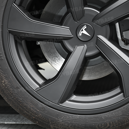 Wheel Covers for Model Y Juniper 19’’ Crossflow Wheels OEM-Style Black Wheel Caps 4PCS