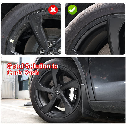 Wheel Covers for Model Y Juniper 19’’ Crossflow Wheels OEM-Style Black Wheel Caps 4PCS