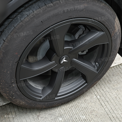 Wheel Covers for Model Y Juniper 19’’ Crossflow Wheels OEM-Style Black Wheel Caps 4PCS