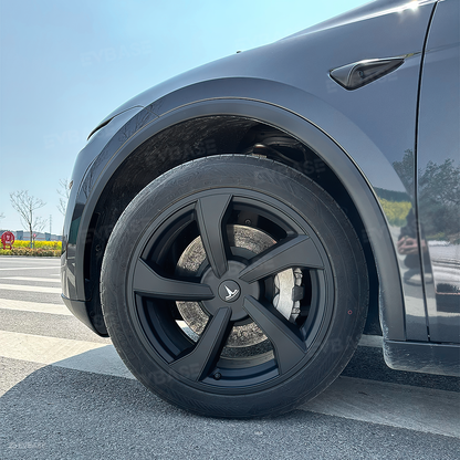 Wheel Covers for Model Y Juniper 19’’ Crossflow Wheels OEM-Style Black Wheel Caps 4PCS