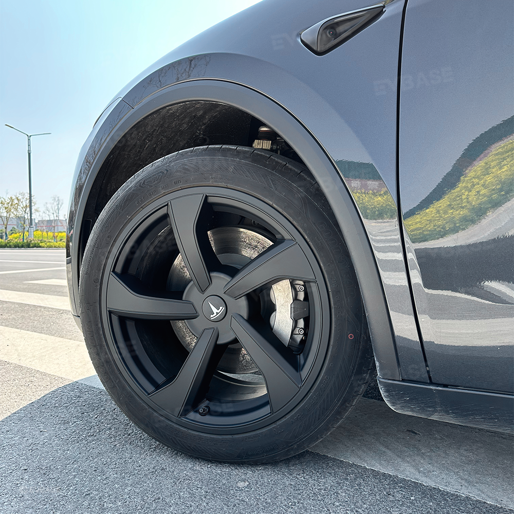 Wheel Covers for Model Y Juniper 19’’ Crossflow Wheels OEM-Style Black Wheel Caps 4PCS