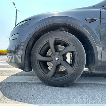 Wheel Covers for Model Y Juniper 19’’ Crossflow Wheels OEM-Style Black Wheel Caps 4PCS